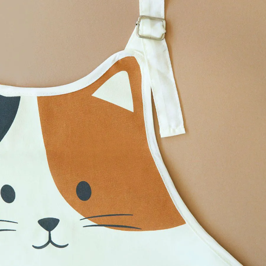 Balvi Keukenschort Kitty wit/bruin New