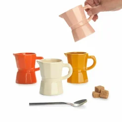 Balvi Koffiekop set Moka Caramel - 4 kleuren Best