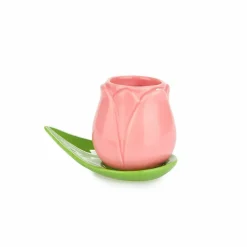Balvi Koffiekopje Tulp - set van 4 kopjes met schotels Outlet
