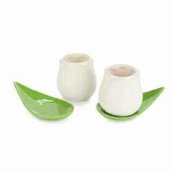 Balvi Koffiekopje Tulp wit - set van 2 kopjes met schotels Online