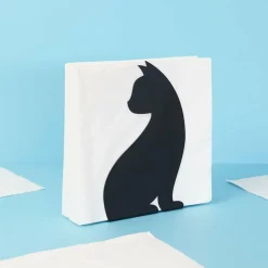 Balvi Servethouder Feline zwart metaal Best
