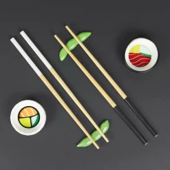 Balvi Sushi set Oishii wit/zwart keramiek