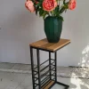 Benoa Bijzettafel industrieel sofa zwart met open vak New