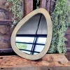 Benoa Eivormige spiegel antiek brass klein Discount