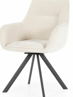 By Boo Eettafelstoel Bliss met armleuning - beige Discount