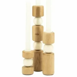 By Boo Kandelaar Belloa - beige - set van 3 kandelaren Discount