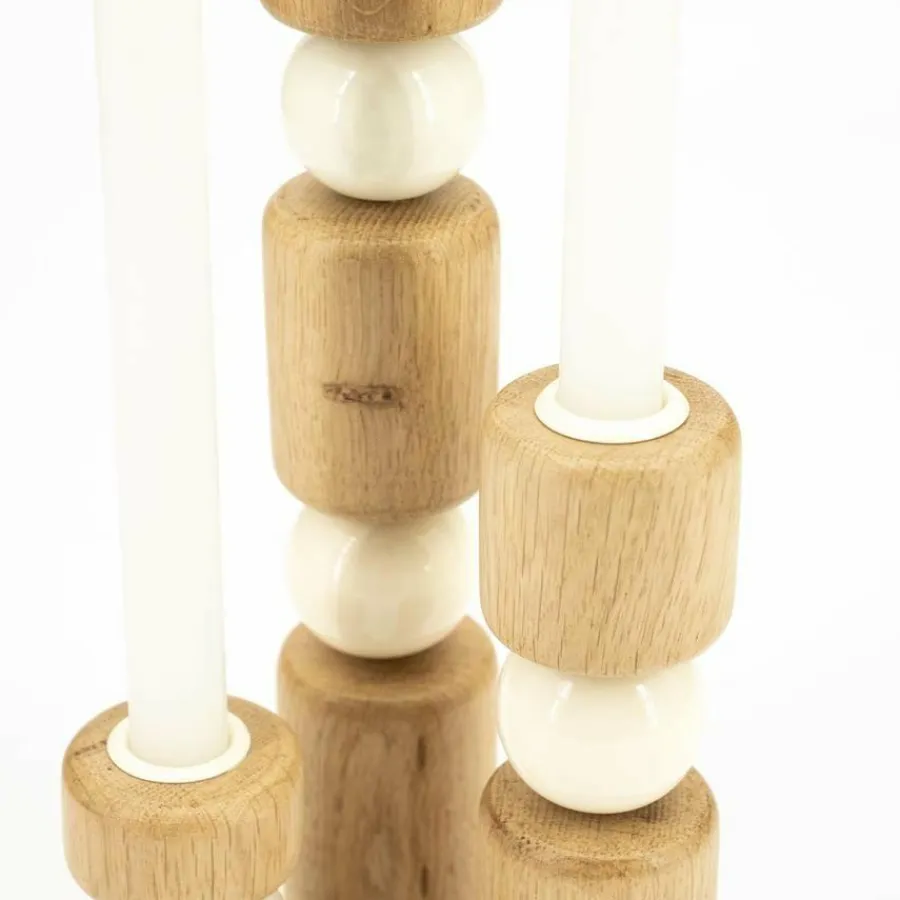 By Boo Kandelaar Belloa - beige - set van 3 kandelaren Discount