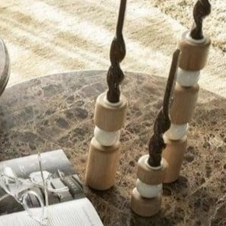 By Boo Kandelaar Belloa - beige - set van 3 kandelaren Discount