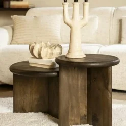 By Boo Salontafel Leoti medium – bruin Discount