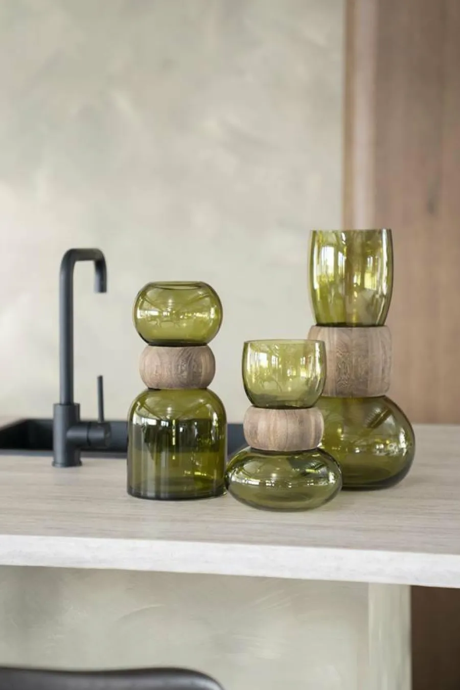 By Boo Vaas Verra klein - groen