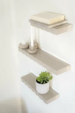 By Boo Wandplank Prinz set van 3 - taupe Outlet
