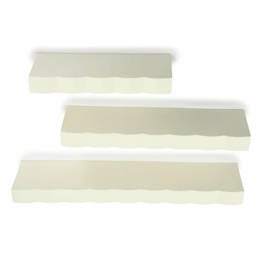 By Boo Wandplank Prinz set van 3 - beige Outlet