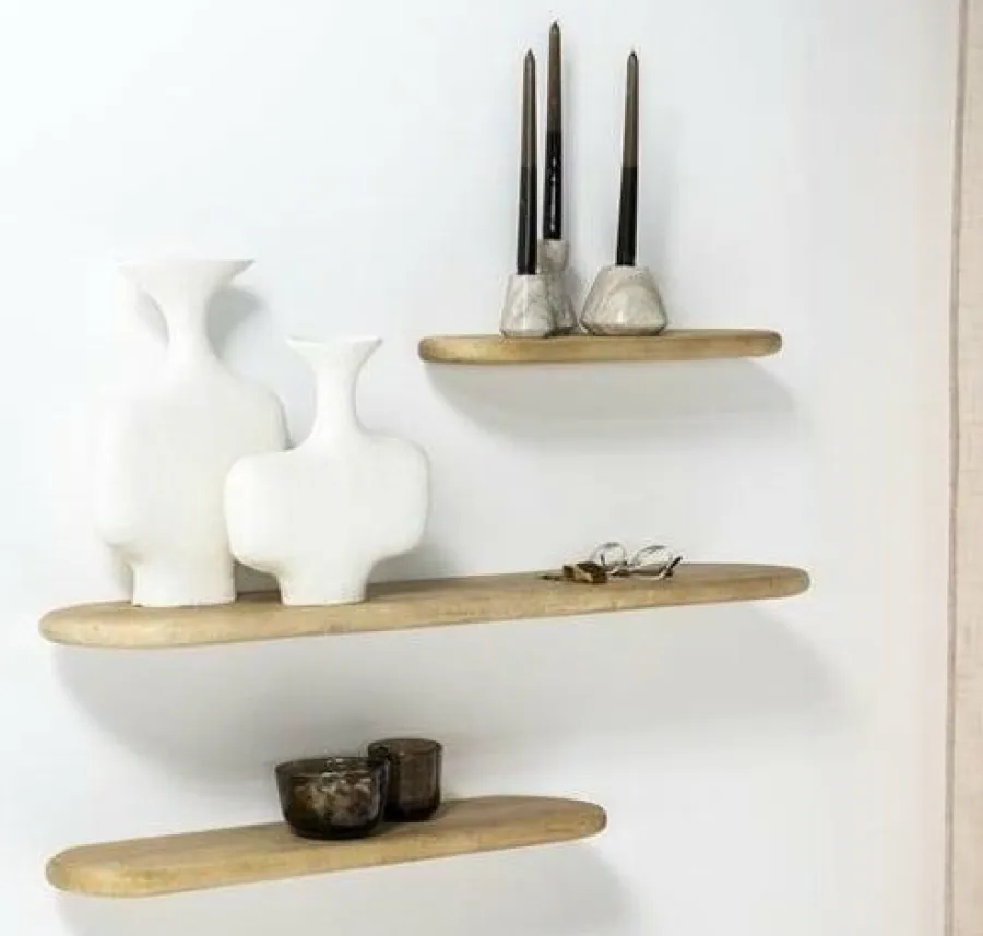 By Boo Wandplank Tre 2 mango 69 cm – naturel Best