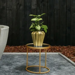 Candellana Bloempot beton Rack 13 cm Goud New