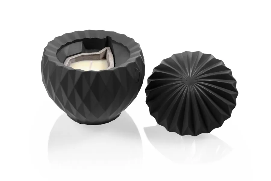 Candellana Ornament geurkaars bol mat zwart Clearance