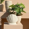 Countryfield Bloempot Ribbel Creme S Clearance