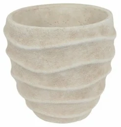 Countryfield Bloempot Ribbel Creme S Clearance