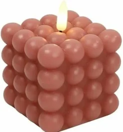 Countryfield Bolletjes kaars LED Lyon roze M Discount