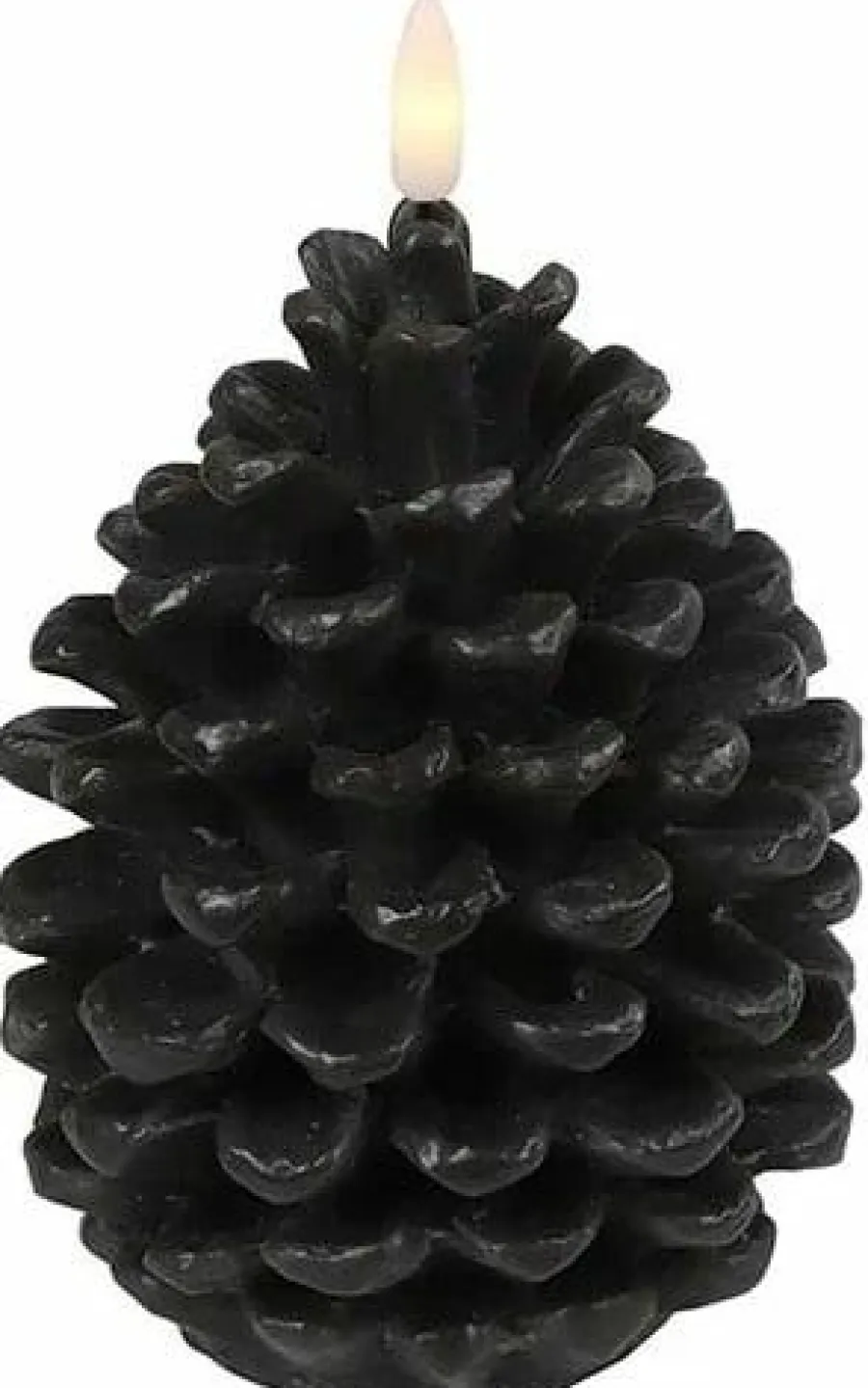 Countryfield Dennenappelkaars LED Lyon L zwart Clearance