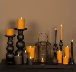 Countryfield Dinerkaars LED Diner rustiek amber met beweegbare vlam – 2 stuks Hot