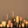 Countryfield Dinerkaars LED Diner rustiek roze met beweegbare vlam – 2 stuks Hot