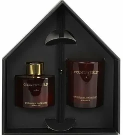 Countryfield Elegance Gift box geurstokje & kaars rood Sale