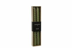 Countryfield Kaars Twirly set 2 kaarsen lichtgroen - diverse afmetingen Hot
