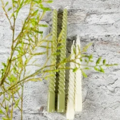 Countryfield Kaars Twirly set 2 kaarsen lichtgroen - diverse afmetingen Hot