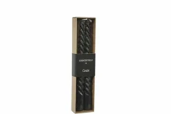 Countryfield Kaars Twirly set van 2 zwarte kaarsen Sale