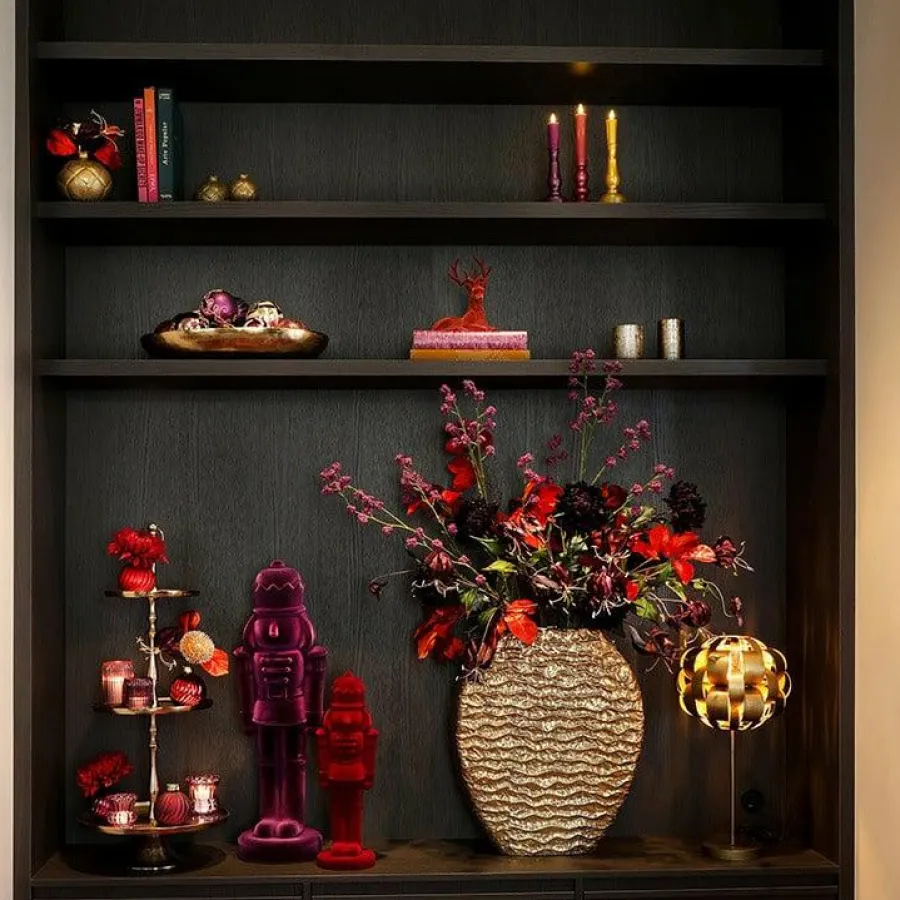 Countryfield Kandelaar en kaars Nuala LED L roze