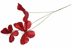 Countryfield Kunstdeco Vlinder Lush rood Set van 3 takken met 3 vlinders per tak Best