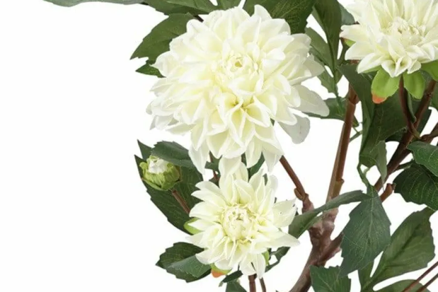 Countryfield Kunstplant Dahlia L wit - 82 cm hoog