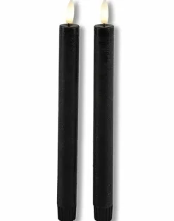 Countryfield LED Licht Dinerkaars Lyon rustiek zwart - set van 2 New