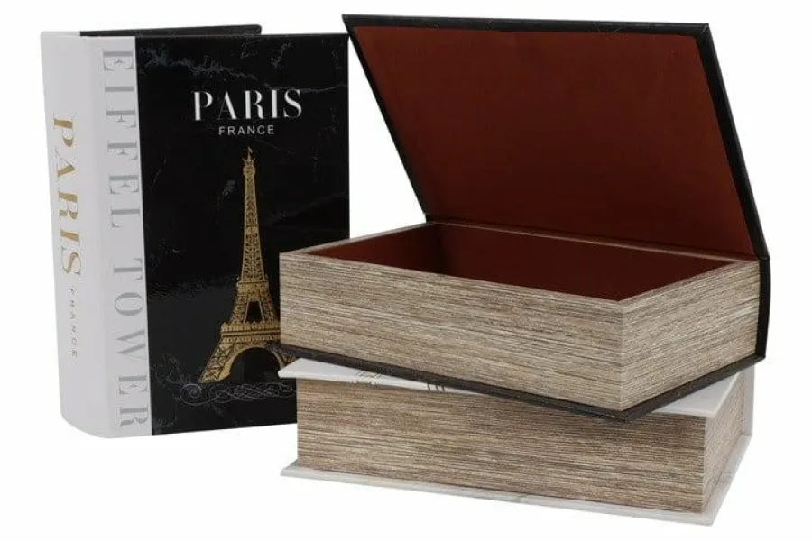 Countryfield Opbergbox Book New York,Paris,Londen set van 3 –L27B18H7CM Hot