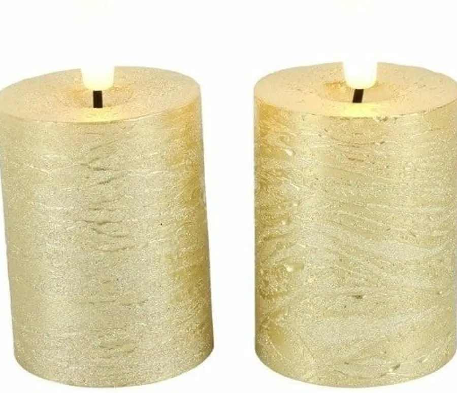 Countryfield Stompkaars Lyon Led Ø 5 cm goud set van 2 Online