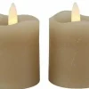 Countryfield Stompkaars rustiek Ø 5 cm Led Lyon beige set van 2 New