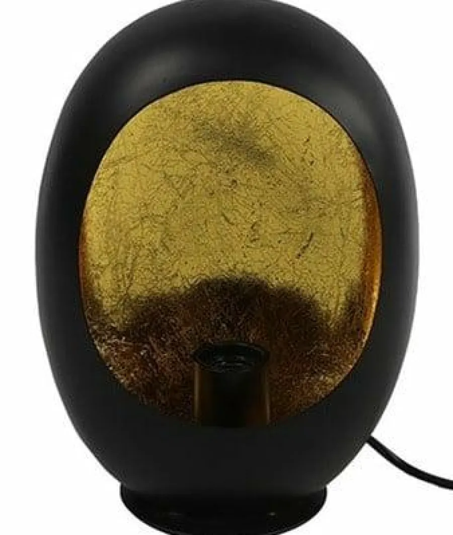 Countryfield Tafellamp E27 Eggy zwart goud groot New