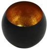 Countryfield Theelicht Obion M zwart / goud Hot