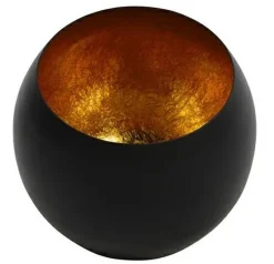 Countryfield Theelicht Obion M zwart / goud Hot