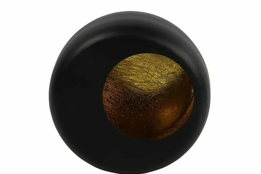 Countryfield Theelicht Rondo zwart/goud - 3 maten New