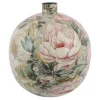 Countryfield Vaas Peony L roze/wit rond Best