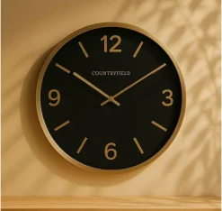 Countryfield Wandklok Copper L zwart / goud Ø 50 cm Hot