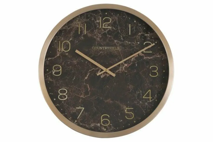 Countryfield Wandklok Copper L goud/bruin marmer Best