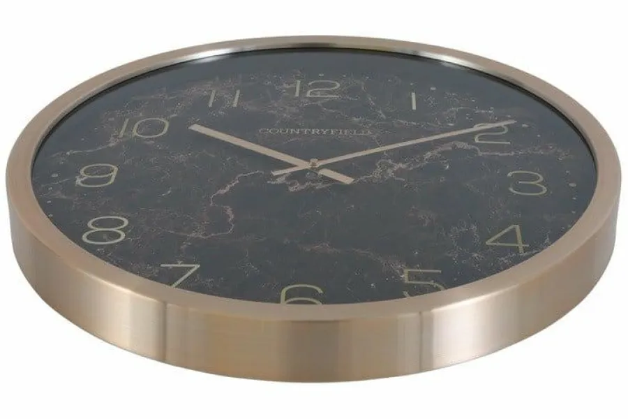 Countryfield Wandklok Copper L goud/bruin marmer Best