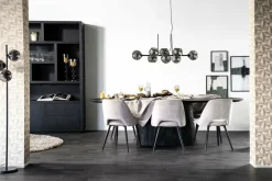 Eleonora Eettafel Aron ovaal 250x110 - zwart Outlet