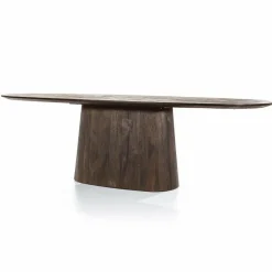 Eleonora Eettafel Aron ovaal 200x110 - bruin Online