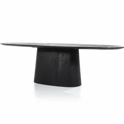 Eleonora Eettafel Aron ovaal 200x110 - zwart Sale
