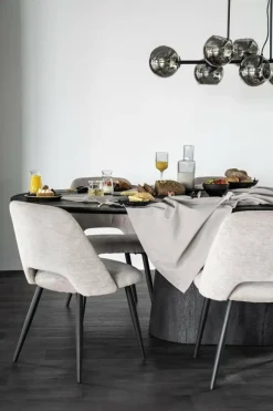 Eleonora Eettafel Aron ovaal 300x110 - zwart Sale