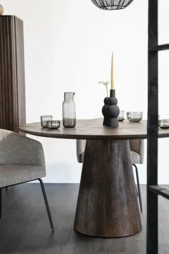 Eleonora Eettafel Aron rond 130 - bruin New