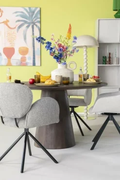 Eleonora Eettafel Aron rond 130 - bruin New